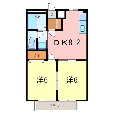 ハピネス西天の物件間取画像